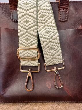 Woven Light Green Purse Strap Crossbody Bag Strap NEW Boho Bag Strap